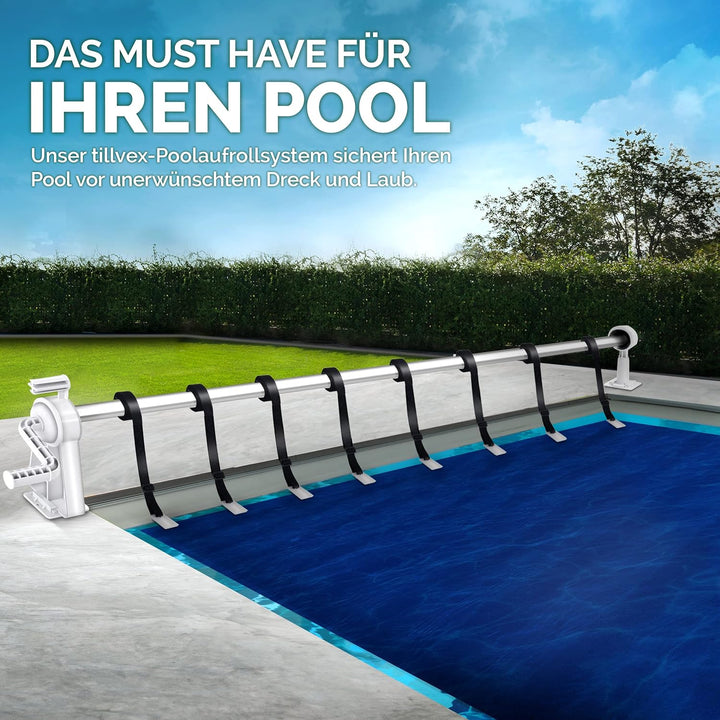 Pool Aufroller Premium 1,05-6,15 m | Aufrollsystem für Solarplane | Aufrollvorrichtung für Poolplane