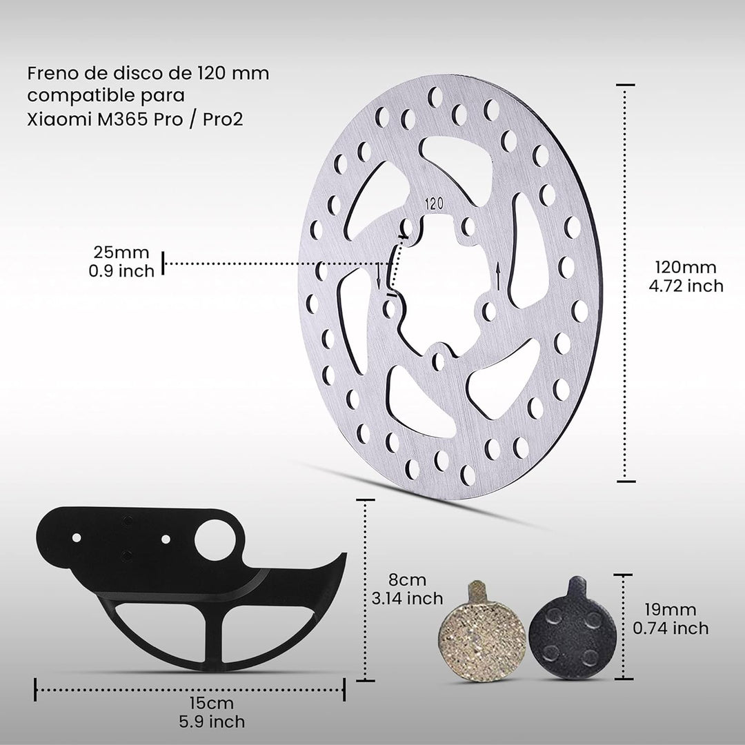 ANSENI Bremsscheibenschutz, Bremsscheibenschutz, Bremsbeläge kompatibel für Xiaomi Mijia M365 Pro, 1