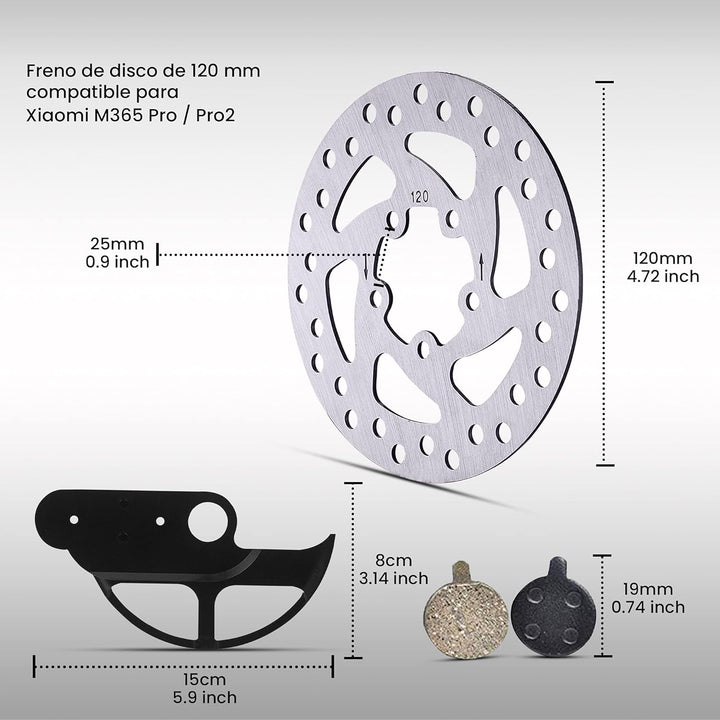 ANSENI Bremsscheibenschutz, Bremsscheibenschutz, Bremsbeläge kompatibel für Xiaomi Mijia M365 Pro, 1