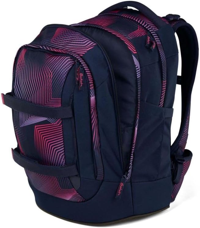 Satch pack Schulrucksack Set 2tlg. inkl. Schlamperbox (Seismic Pink), Seismic Pink