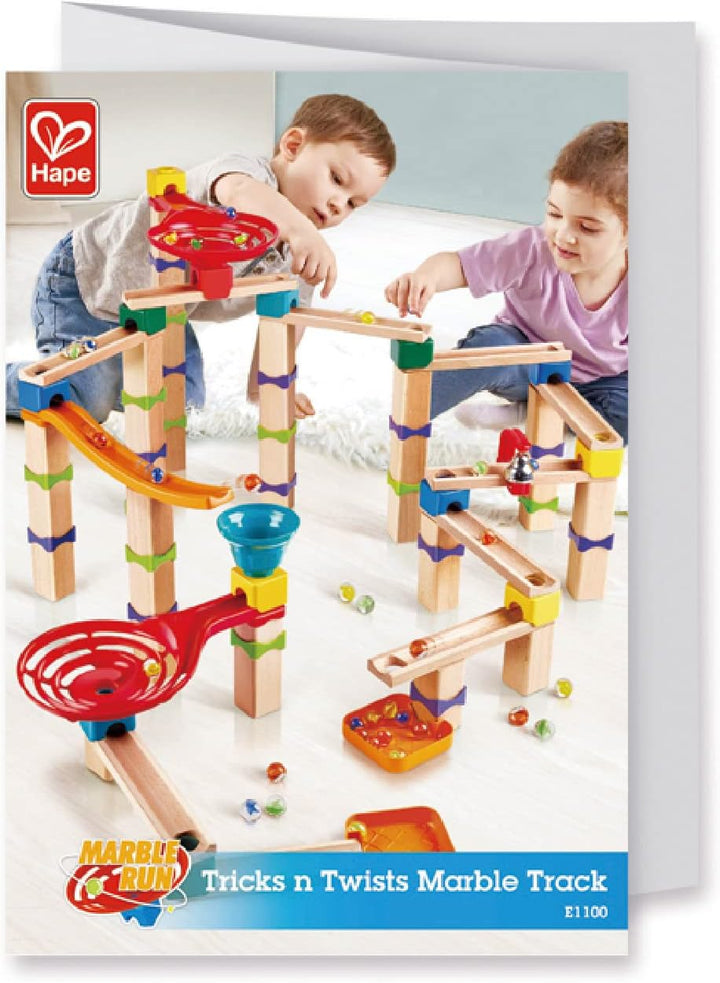 Hape Murmelbahn, Konstruktionsspielzeug aus FSC Holz, Kugelbahn ab 3 Jahren, E1100 Single, Single