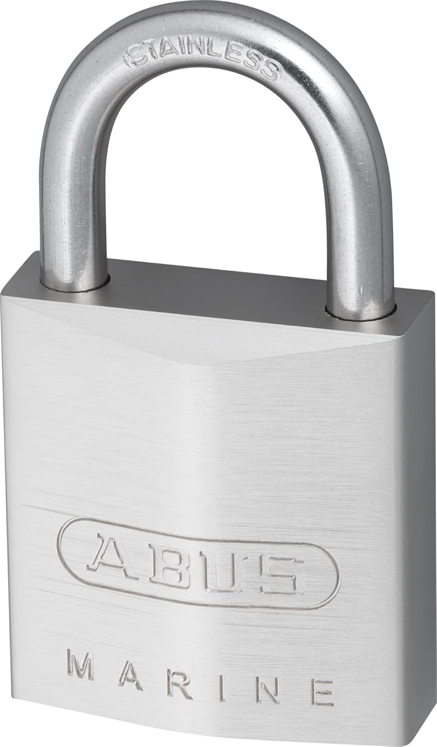 ABUS Marine Vorhängeschloss 75IB/30 - wetterfest - Messing-Schlosskörper mit Nickel Pearl Beschichtu