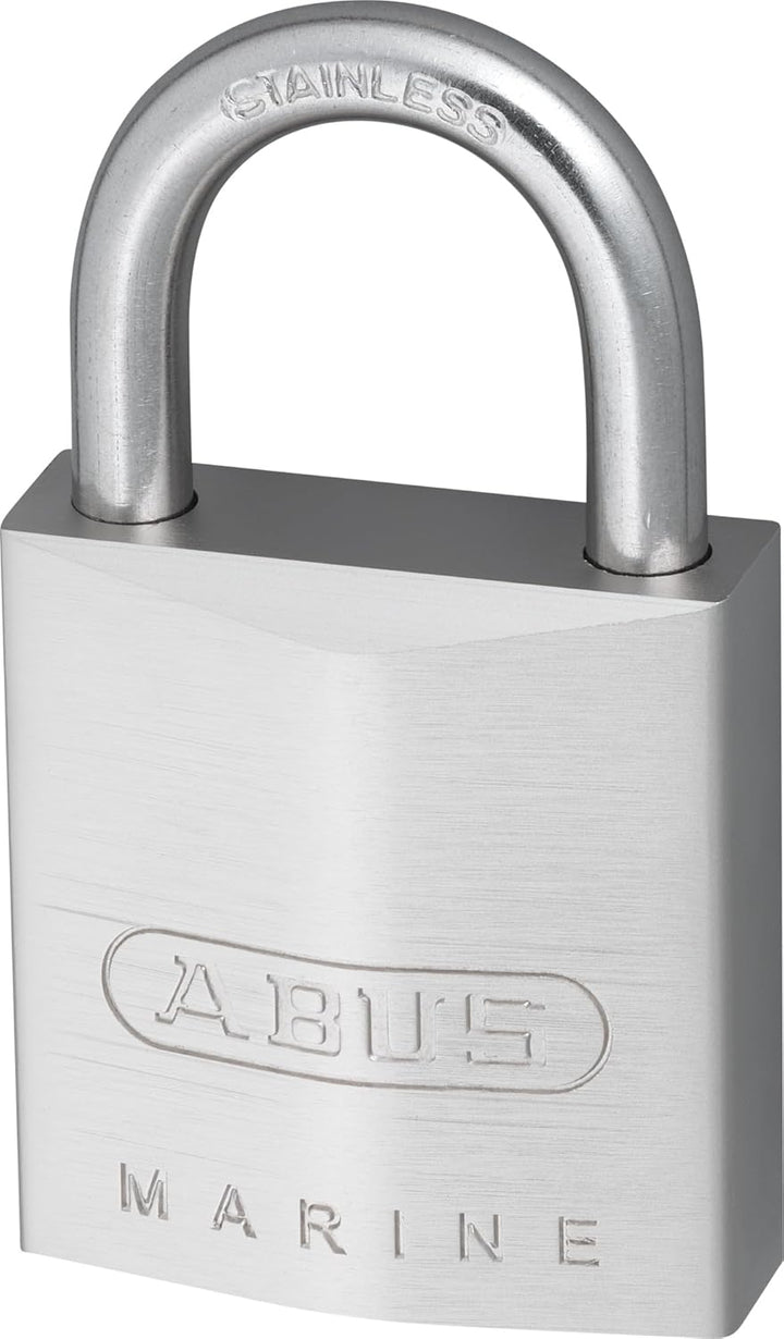 ABUS Marine Vorhängeschloss 75IB/30 - wetterfest - Messing-Schlosskörper mit Nickel Pearl Beschichtu