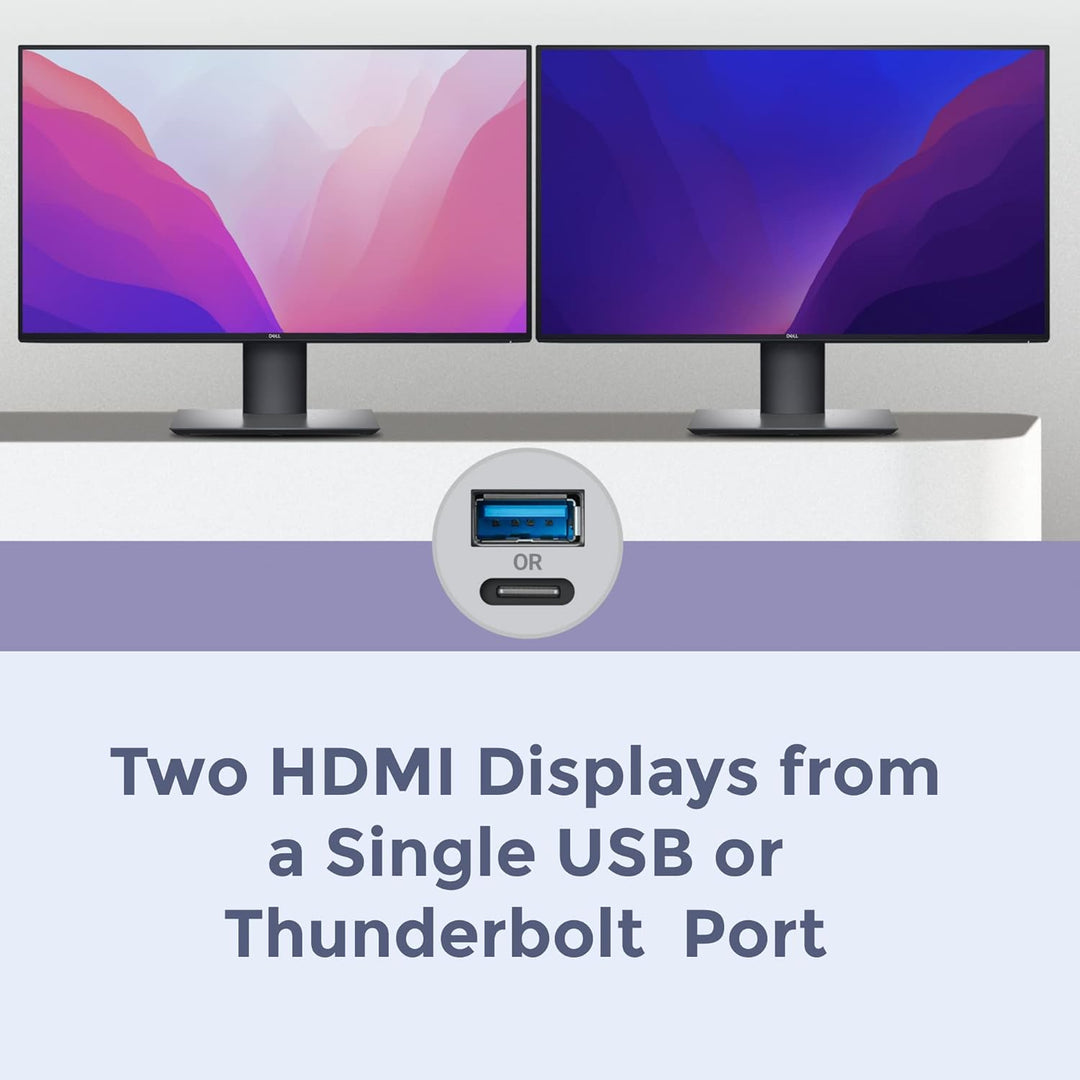 Sonnet Dual 4K HDMI 2.0 Adapter for M1 Macs, USB3-DHDMI
