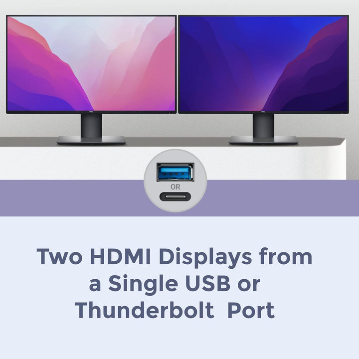 Sonnet Dual 4K HDMI 2.0 Adapter for M1 Macs, USB3-DHDMI