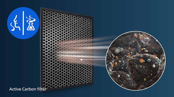 Philips Domestic Appliances FY1413/30 Aktivkohlefilter für Luftreiniger series 1000, Schwarz