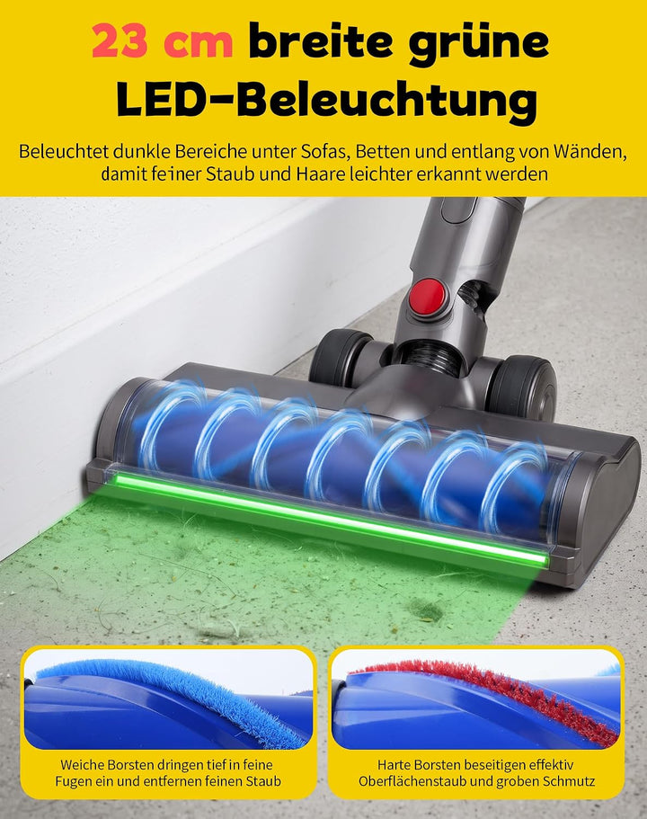 Elektrische Bürste kompatibel mit Dyson V6 DC62 DC58 DC59 DC61 DC74 V6 Animal V6 Fluffy, V-förmige B