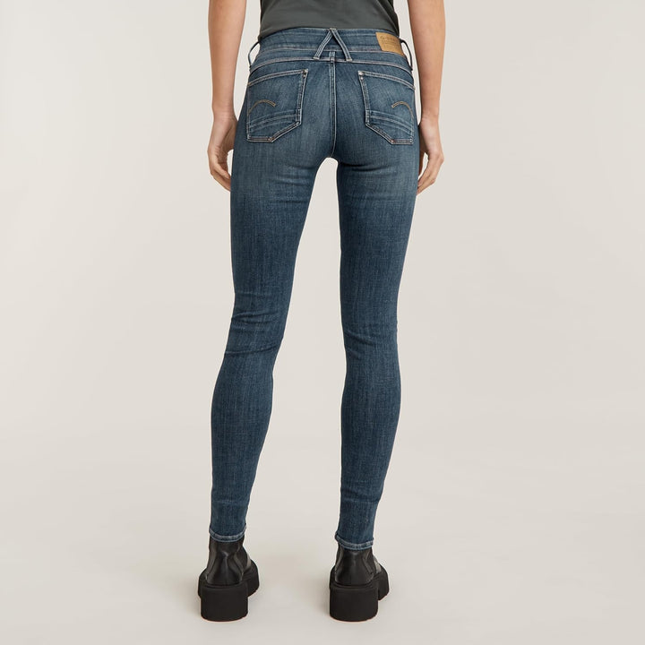 G-STAR Damen Lynn Mid Waist Skinny Jeans 23W / 28L Blau (Faded Blue D15266-9136-a889), 23W / 28L Bla