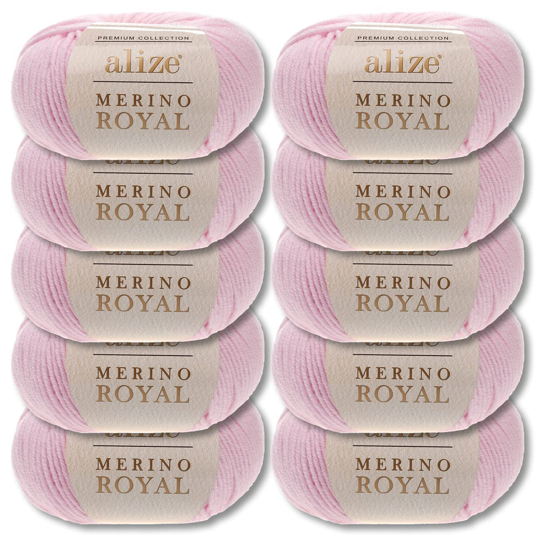 Wohnkult Alize 10x50 g Merino Royal 100% Merinowolle 9 Farben zur Auswahl Superwash Wolle Warmer (31