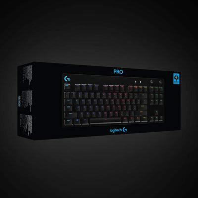 Logitech G PRO TKL mechanische Gaming-Tastatur, GX-Blue Clicky Switches, LIGHTSYNC RGB, Design ohne