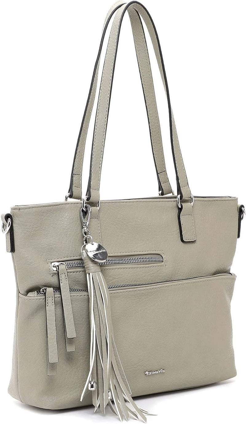 Tamaris Shopper Adele 30476 Damen Handtaschen Uni Einheitsgrösse Khaki 910, Einheitsgrösse Khaki 910