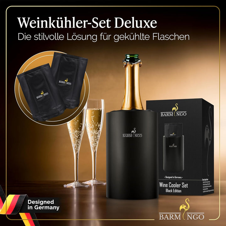 Weinkühler Edelstahl mit Kühlakkus – Getränkekühler & Flaschenkühler für Wein, Sekt, Champagner | Se
