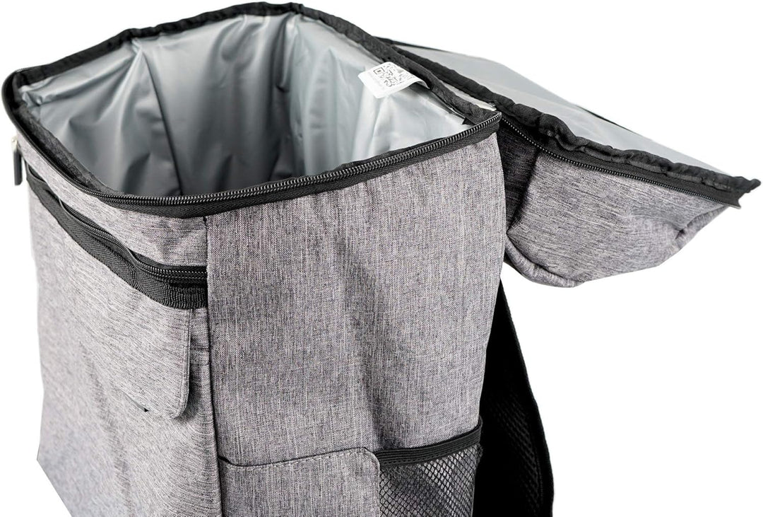 CampFeuer Kühlrucksack 20l grau | leicht und wasserdicht | 20 Liter Isoliertasche für BBQ, Camping,