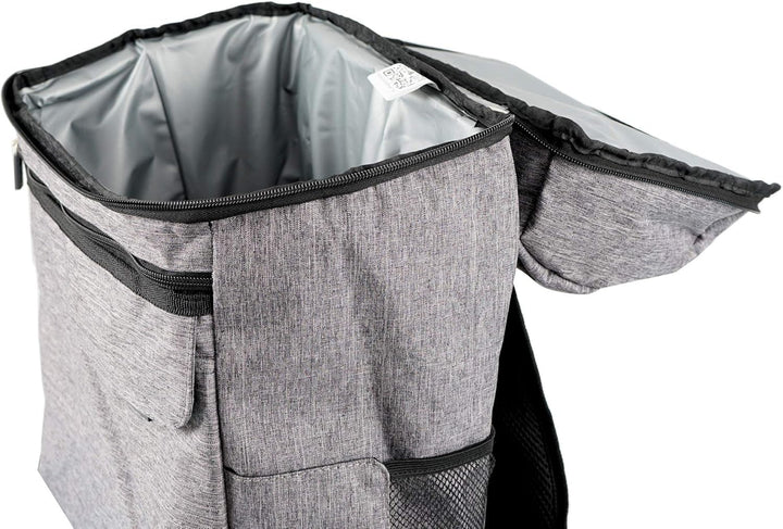 CampFeuer Kühlrucksack 20l grau | leicht und wasserdicht | 20 Liter Isoliertasche für BBQ, Camping,