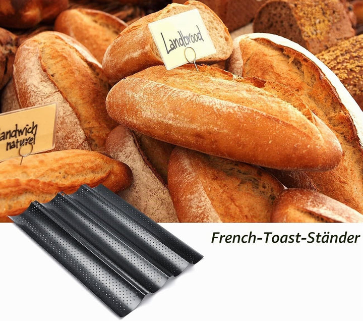 Baguette Backform, Brot Backen Zubehör, Backformen, Baguette-Backblech mit Antihaftbeschichtung für