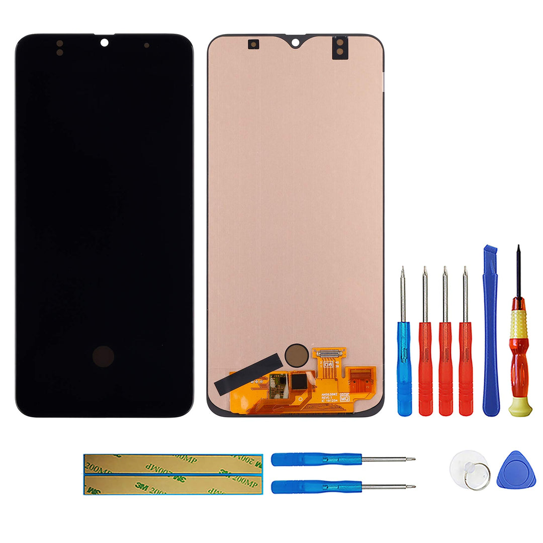 swark OLED Display Kompatibel mit Samsung Galaxy A50 SM-A505 & A50s SM-A507 (Schwarz Ohne Rahmen) LC