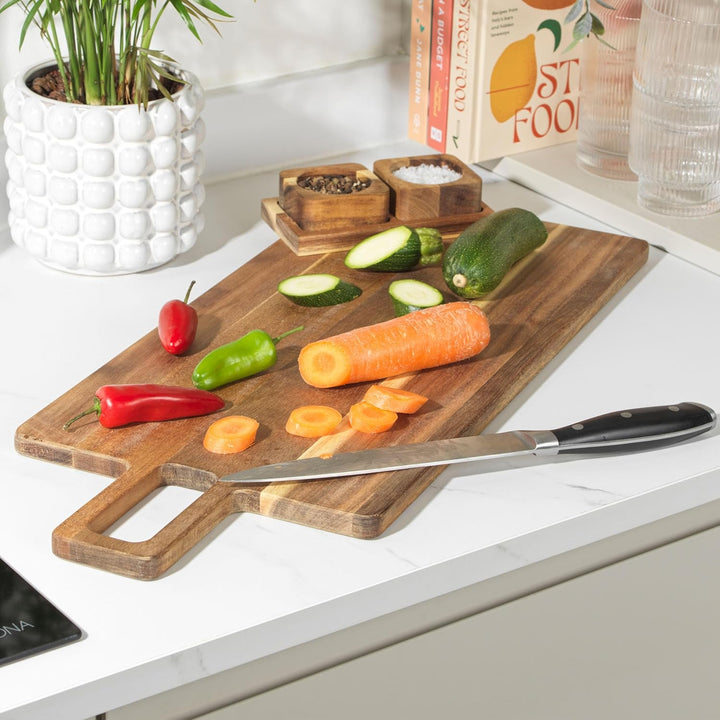 Salter BW13693EU7 Toronto Servierbrett – 60 cm Pizzaschaufel aus Holz, grosses Weidebrett, FSC-zerti