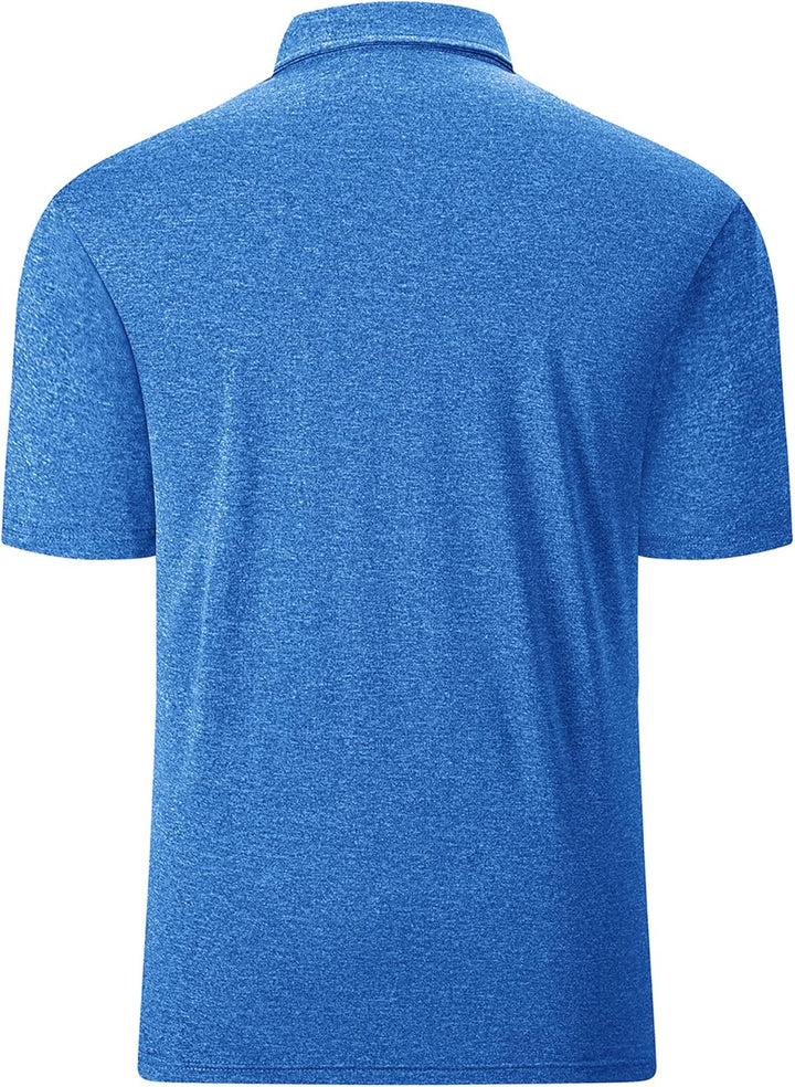 JACKETOWN Poloshirt Herren Kurzarm Einfarbig Golf Polo Shirts Männer Knopfleiste Stickerei Streifen