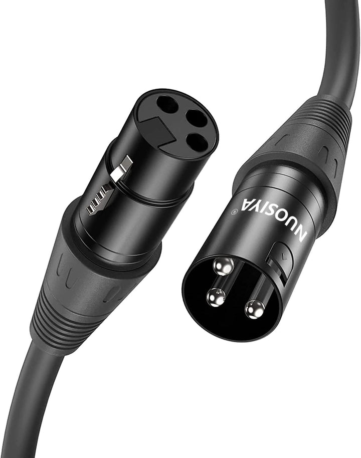 3M XLR Cable, 2 Pack 10ft Balanced Microphone XLR Male to Female Extension Cable Jack Extender Cord