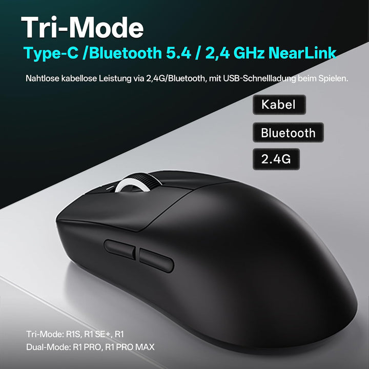 ATK VXE Dragonfly R1 Series Kabellose Gaming-Maus - ultraleicht (48-55 g), PixArt PAW3395/3395 SE Se