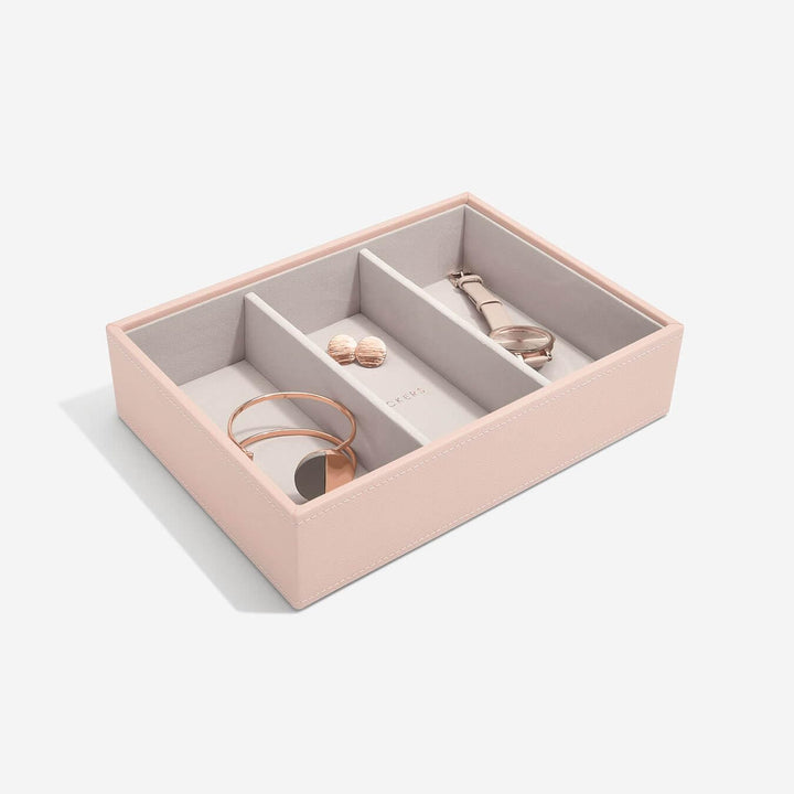 Stackers Blush Schmuckschatulle Tief Schmuckfach für Uhren/Accessoires Blush Pink, Blush Pink