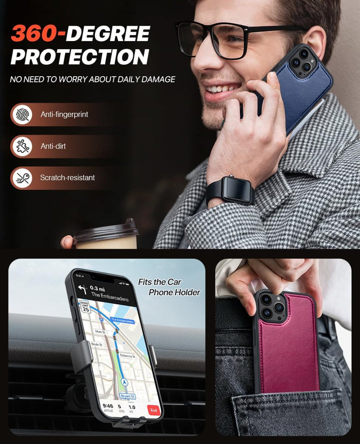OCASE Abnehmbare Hülle Kompatibel für iPhone 12 Pro Max Handyhülle 2-IN-1 [Magnetische Hülle] [Kabel