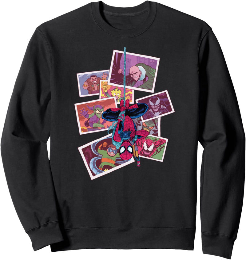 Marvel Spider-Man and Super Villain Polaroids Sweatshirt