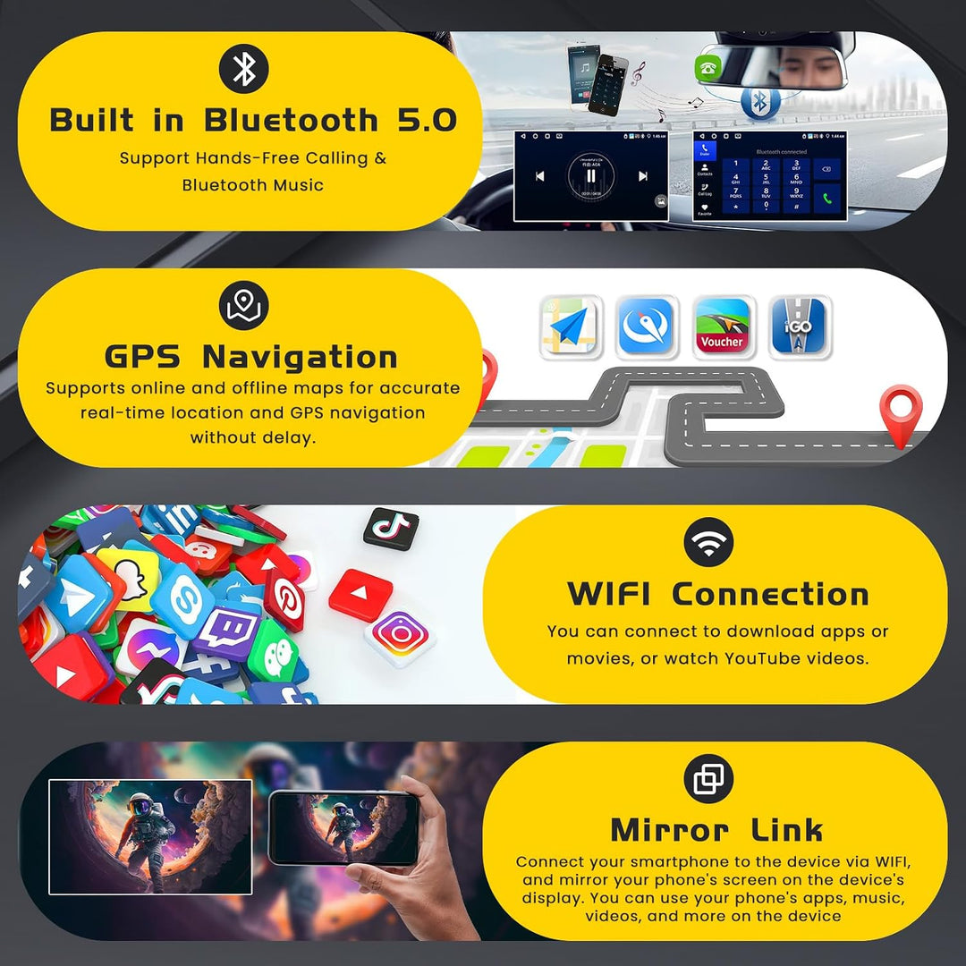 Inefala 4G+64G Autoradio Android 15 für Peugeot 207 2006-2010, 9" Touchscreen Wireless CarPlay, Andr