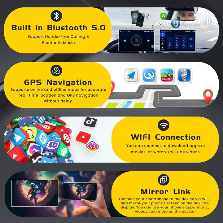Inefala 4G+64G Autoradio Android 15 für Peugeot 207 2006-2010, 9" Touchscreen Wireless CarPlay, Andr