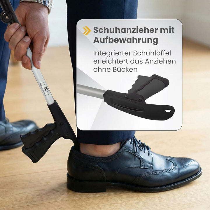 Greifzange für Senioren [80 cm] faltbarer Greifer zum aufheben | Reacher aus Aluminium | Müllzange 3