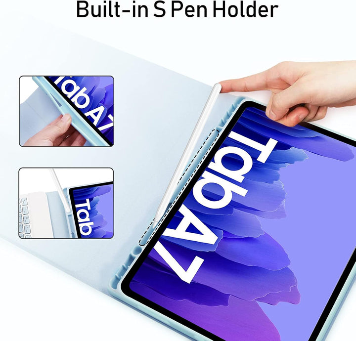 Hofsos Hülle mit Tastatur für Samsung Galaxy Tab A7 10.4 2020(T500/T505/T507),Leicht Schutzhülle mit
