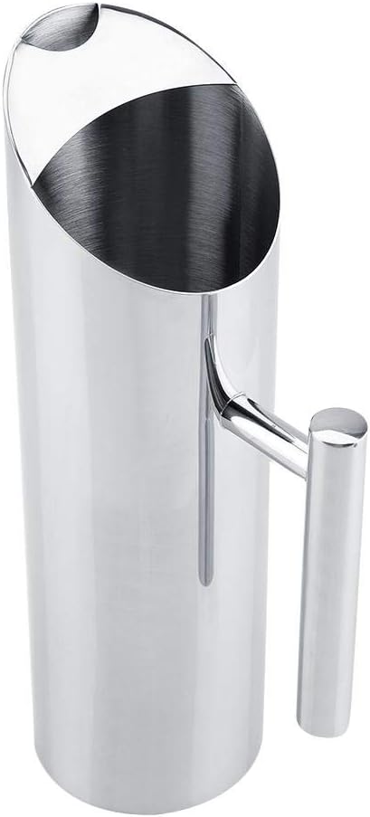 Atyhao Edelstahlkrug, Edelstahl-Wasserkrug mit Eisschutz-Kalttrinkkrug Home Hotel Serving Tool(1,5 l