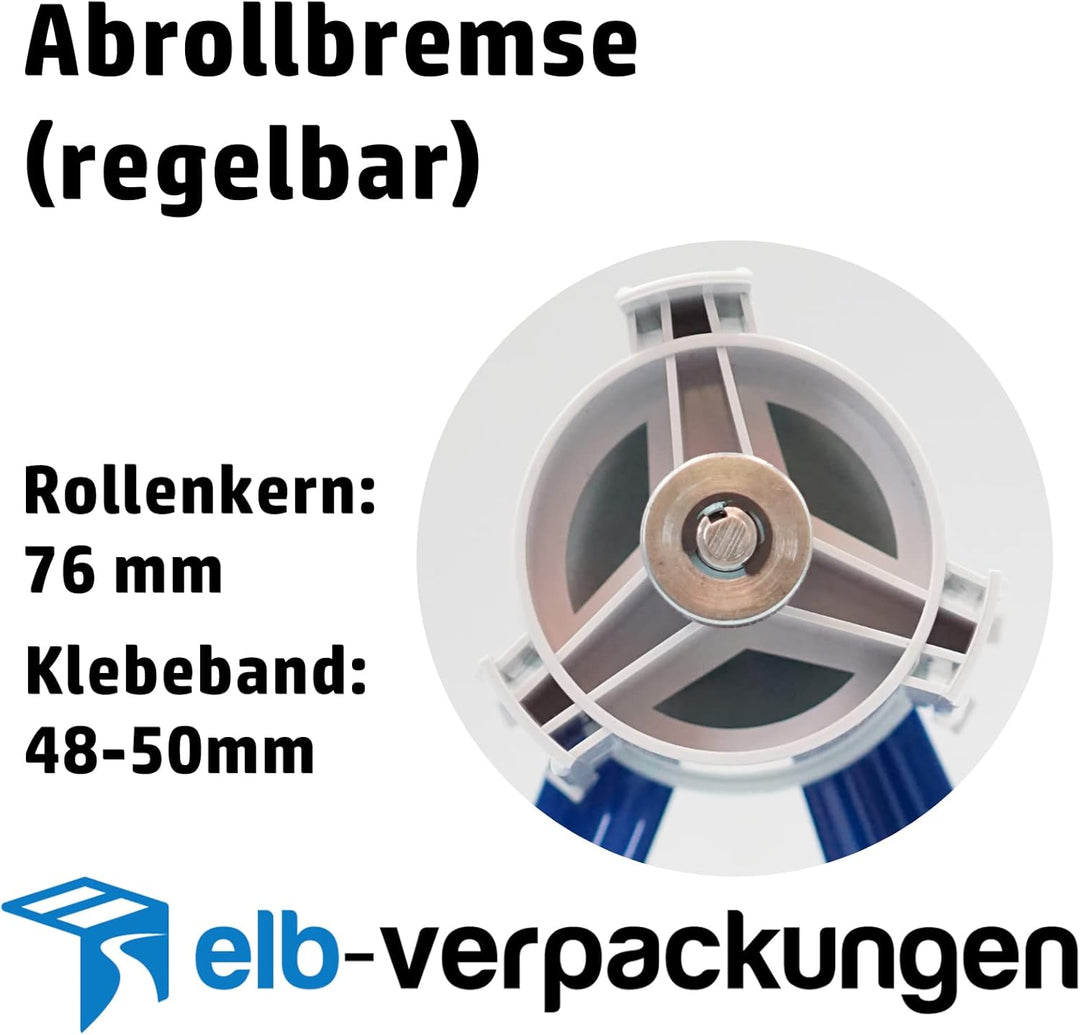 2 Stück - Handabroller - Profi-Ausführung - Version : STD - blau/blue - 50 mm - Klebebandabroller Me