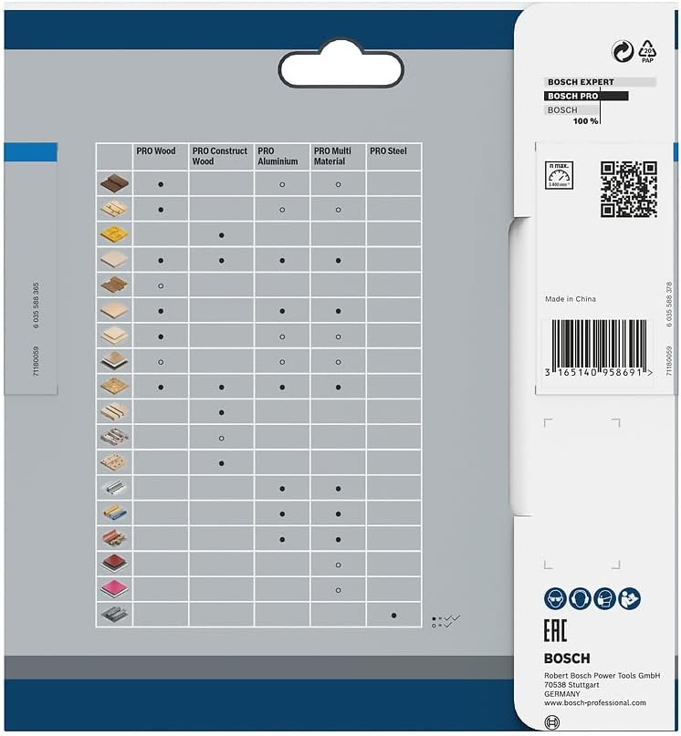 Bosch Accessories 1x Kreissägeblatt Standard for Steel (Stahl, Sägeblatt Ø 140 x 20 x 1,6 mm, 30 Zäh
