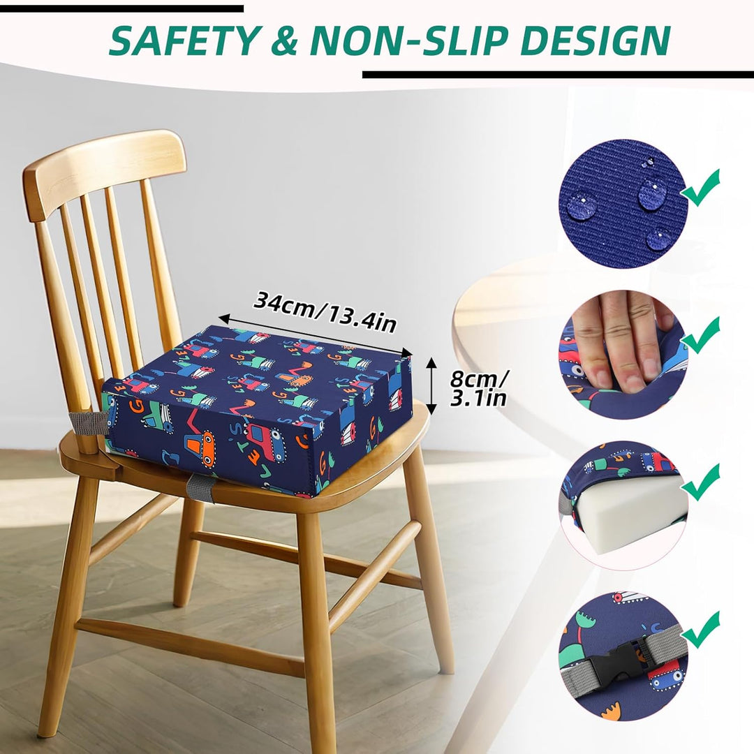 Zicac Sitzerhöhung Baby Tragbar Sitzkissen Design für Kinder (Marineblau), Marineblau