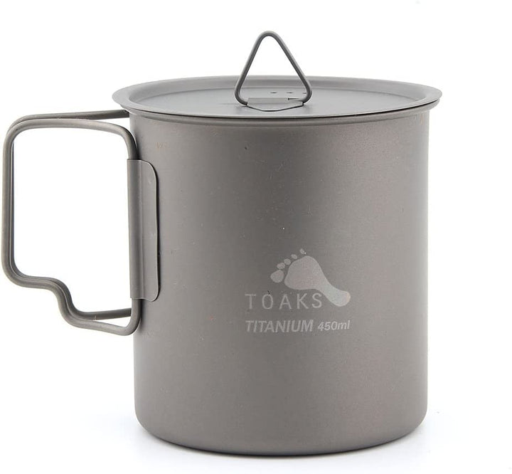 TOAKS Titan Camping Topf Becher Schale (375ml, 450ml, 550ml, 650ml, 750ml, 800ml, 900ml) (450ml with