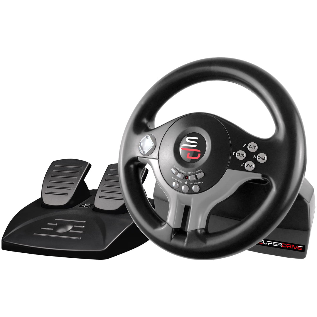 Subsonic Superdrive - Rennlenkrad / Lenkrad Driving Wheel SV200 mit pedalen und Schaltpaddles für Ni