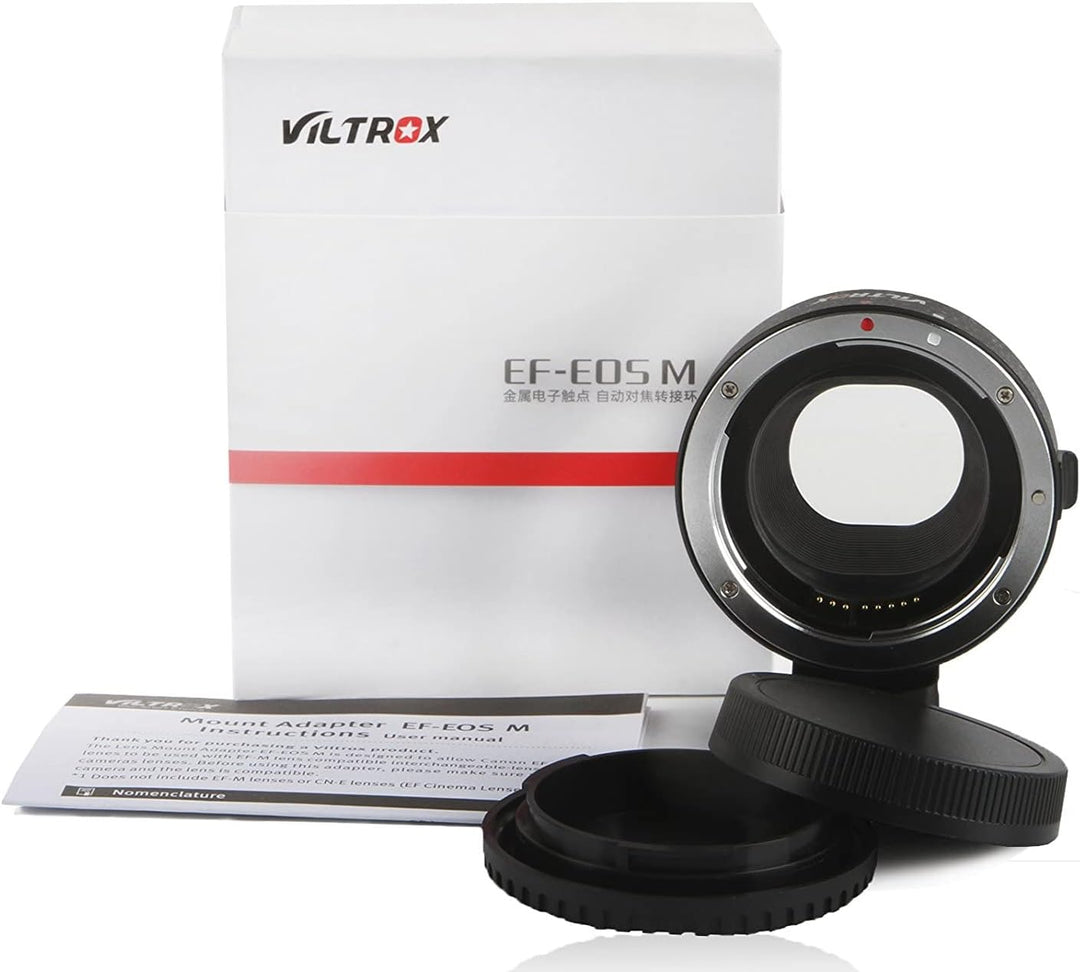 VILTROX EF-EOS M Autofokus Adapter für EF-M Mount Kameras kompatibel mit Canon EF/EF-S Objektiv zu E