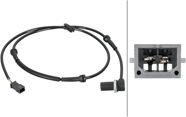 HELLA 6PU 012 806-831 Sensor, Raddrehzahl - 2-polig - Hinterachse beidseitig - Kabel: 1340mm