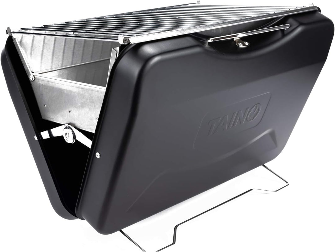 TAINO MOX Holzkohlegrill BBQ Koffergrill Camping-Grill Kohlegrill Retro-Stil klappbar Griller tragba