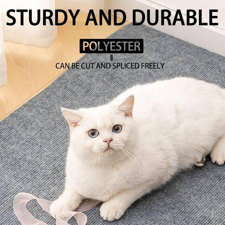 Kratzpads für Katzen, 200 cm x 40 cm, Selbstklebend – DIY Katzenkratzmatte aus strapazierfähigem Pol