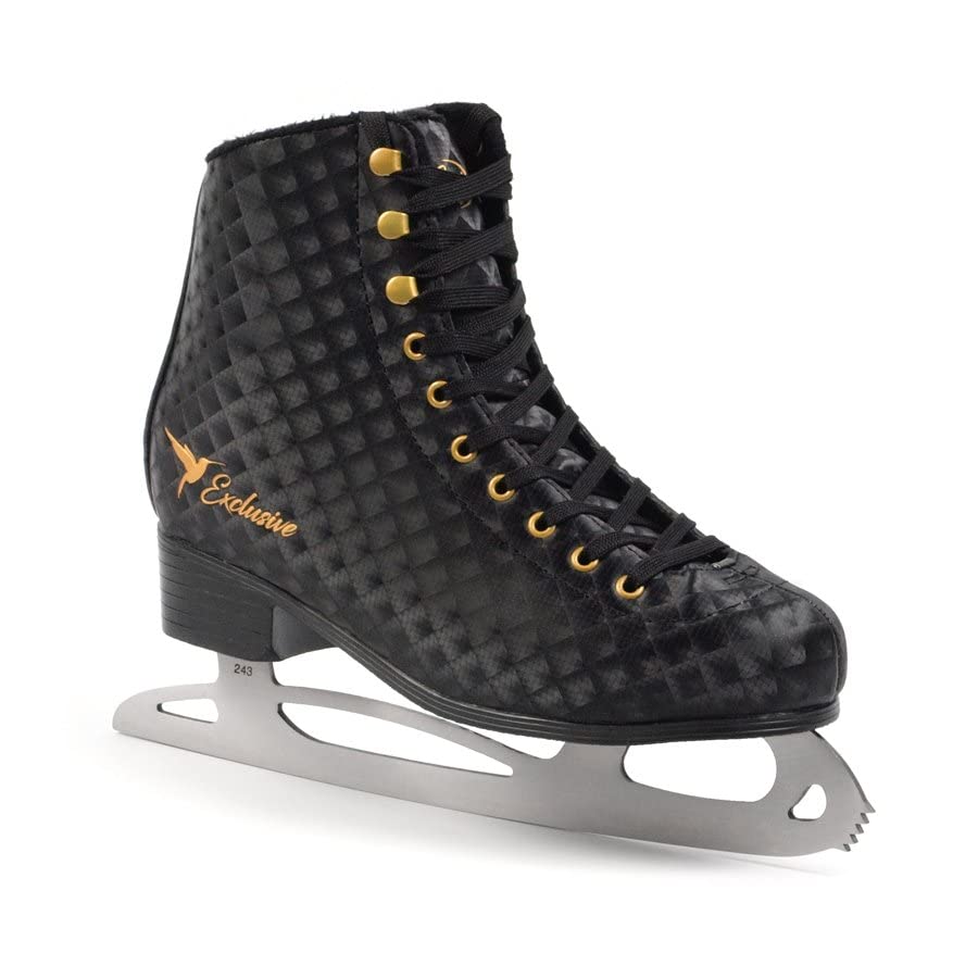 MADIVO SMJ Exclusive Damen Schlittschuhe Eiskunstlauf Eislaufschuhe Klassische Eislauf Schwarz | Grö