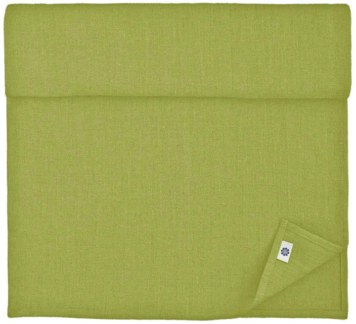 Linen &amp; Cotton Tischläufer Stoff Tischband Tischdeko Hygge 100% Leinen, Grün (40 x 180 cm) Rechtecki