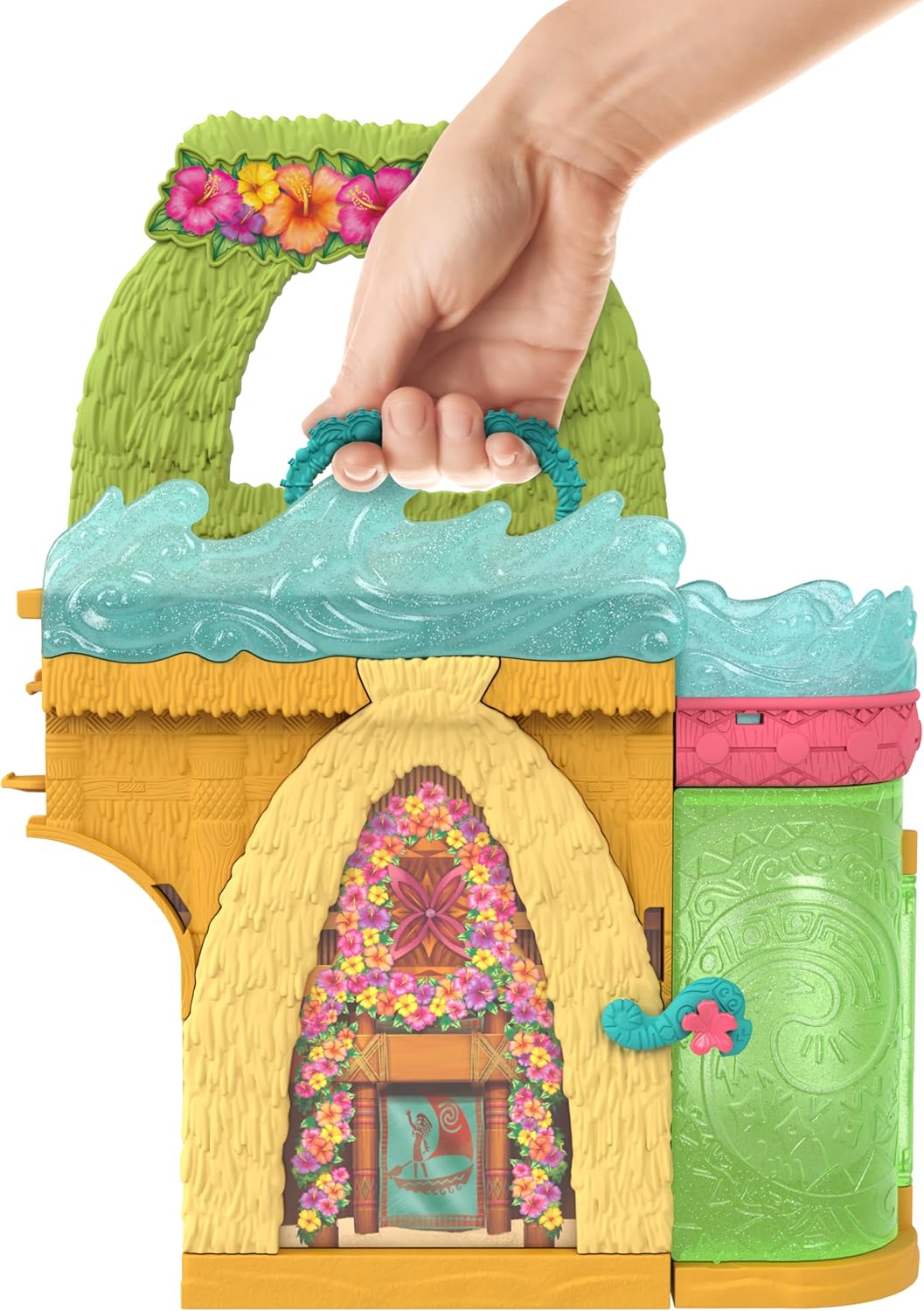 Mattel Disney Princess Spielzeuge Vaiana Storytime Stackers Puppenhaus mit kleiner Vaiana-Puppe,1 Ti