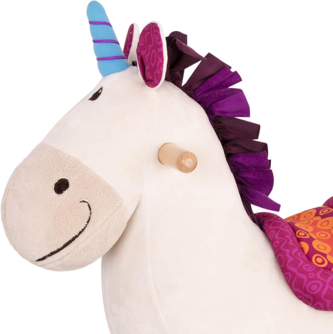 B. toys - Rodeo Rocker - Dilly-Dally - Einhorn-Wippe - Einhorn-Schaukelspielzeug - Hölzernes Aufsitz