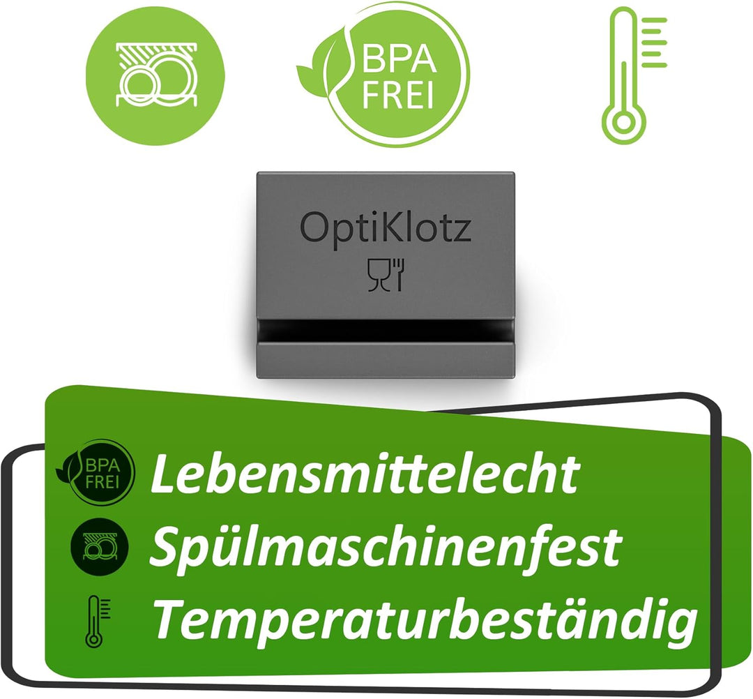 OptiKlotz - Das Original, Abstandshalter aus Lebensmittelechtem Silikon kompatibel mit Tefal Optigri