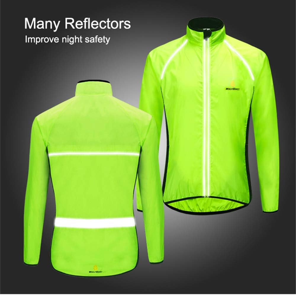 WOSAWE Herren-Fahrradjacke Winddichte wasserdichte MTB Mountainbike Jacket Für Radfahren, Joggen & W
