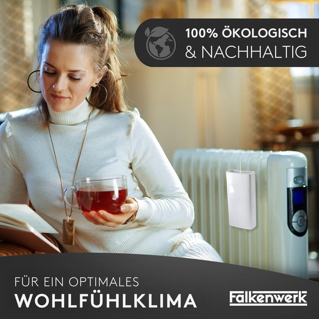 FALKENWERK Keramik Heizkörper Luftbefeuchter [3 Stück] - Universelle Luftbefeuchter Heizkörper mit f