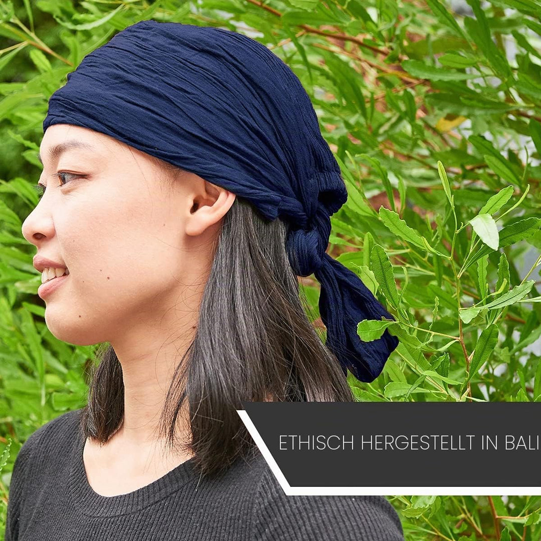 CHARM Raffen Turban Bandana Mütze Kopf Schal Alle Jahnreszeit Boho Schick Pirat Senfgelb, Senfgelb