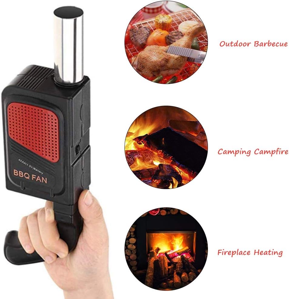 Hztyyier BBQ Fan, Grill Gebläse portable für Outdoor Kochen, leichtes Werkzeug für Camping Picknick